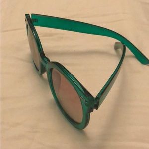Free People Green circle sunglasses